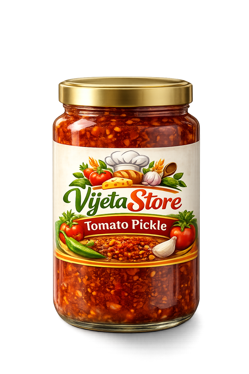 VijetaStore Authentic Tomato Pickle | Homemade Garlic Flavor